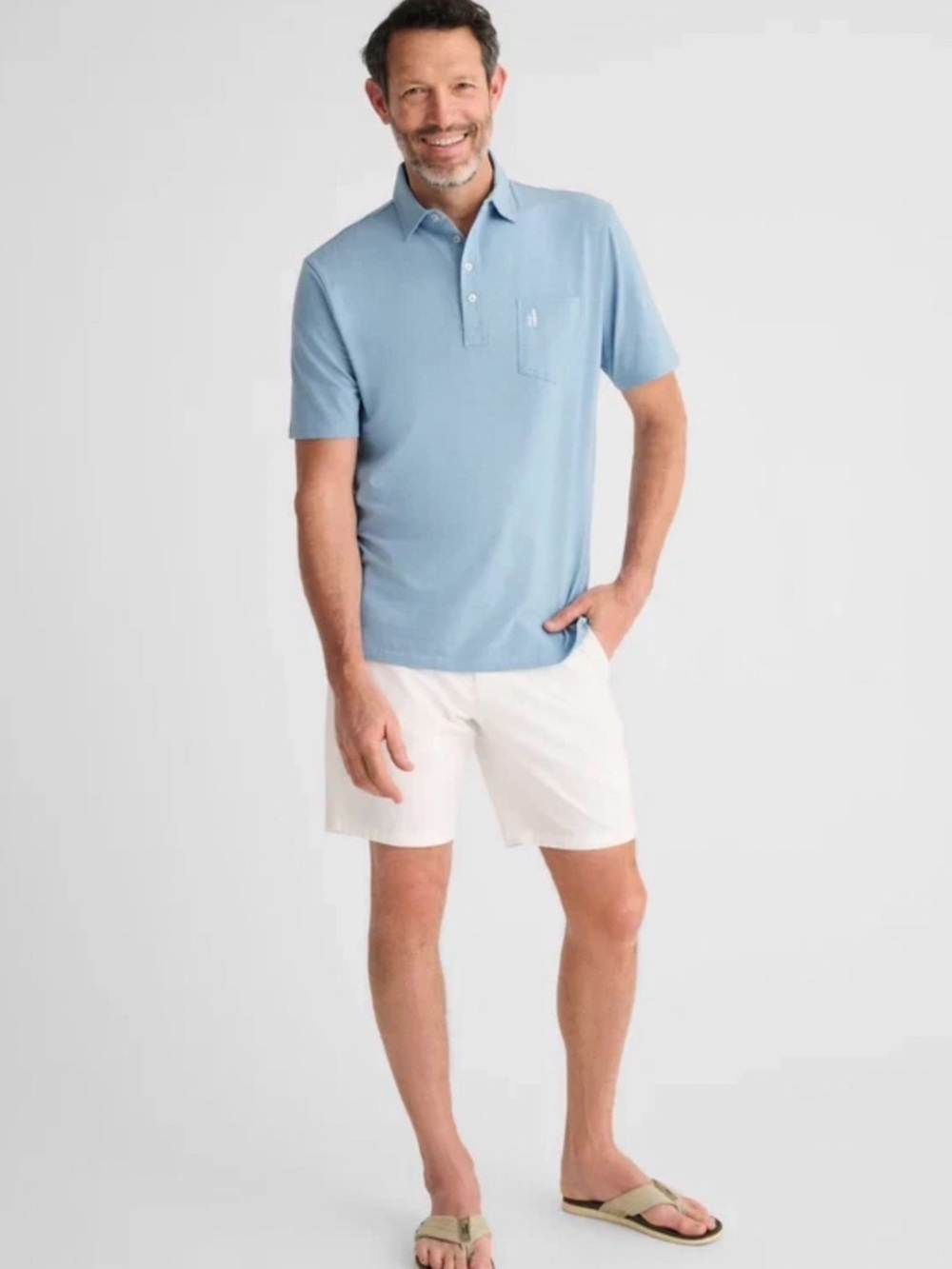 Johnnie-O Hangin Out Men's Cove Heathered Original Polo - Picture 5 of 14